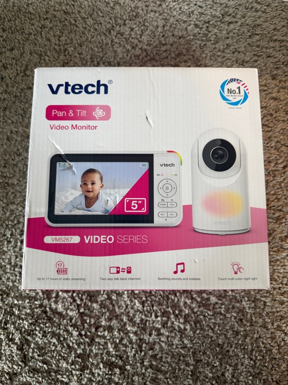 VTech VM5267 Pan & Tilt Video Monitor - New in Box